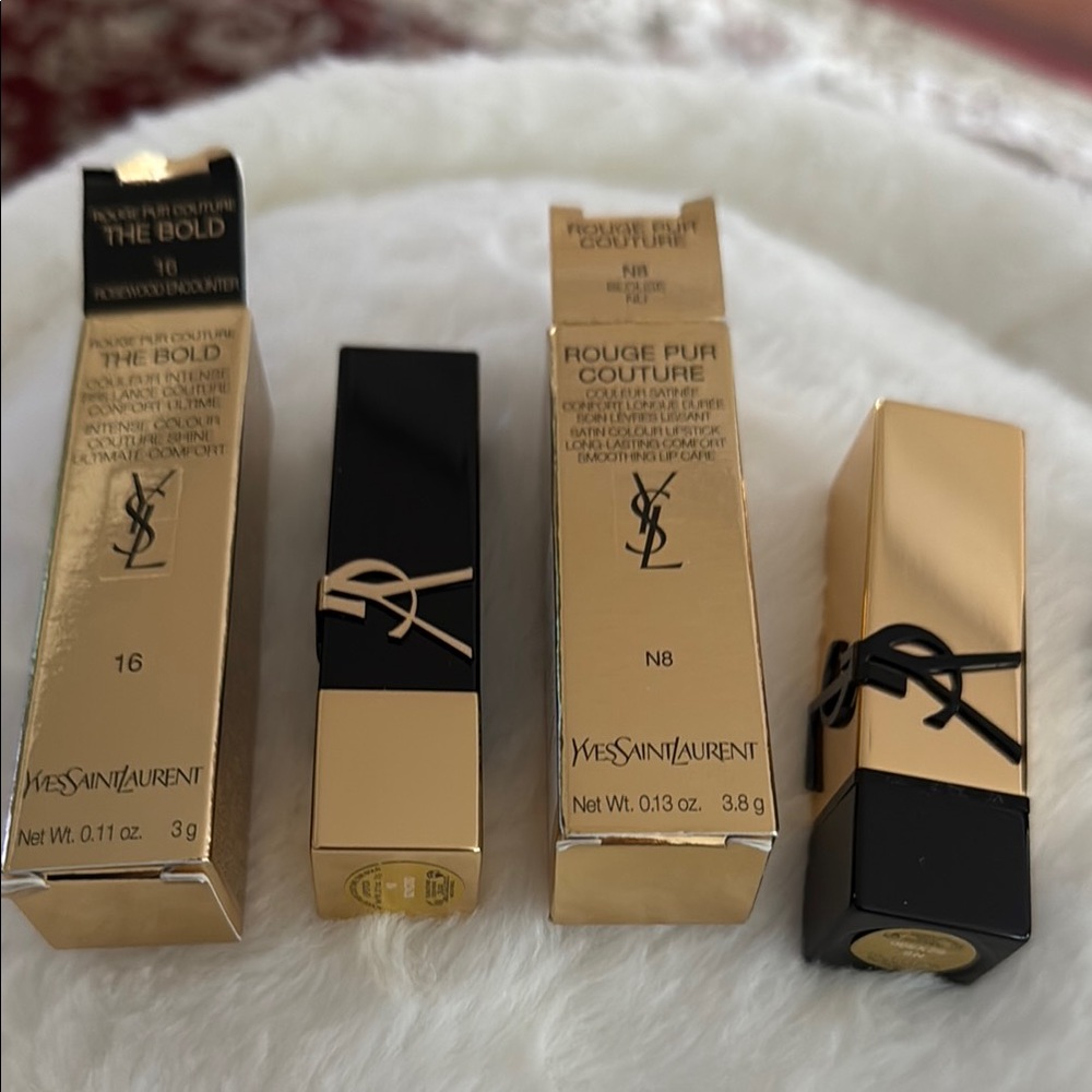 2 x Yves Saint Laurent Rouge Pur Couture Lipstick Set The Bold 16 N8